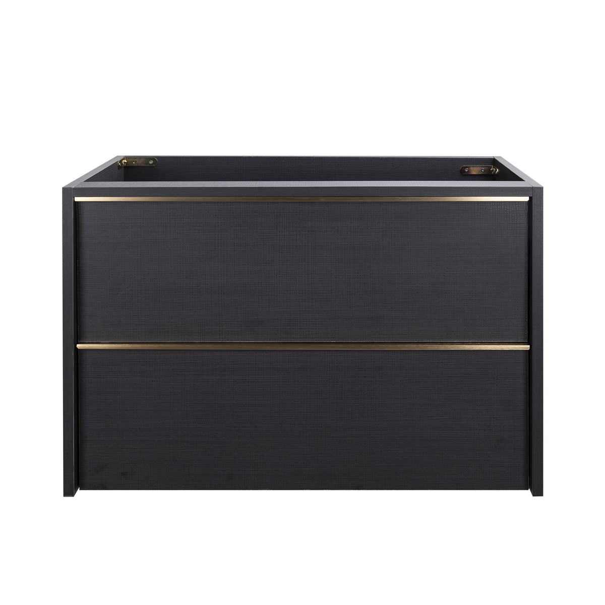 30 Inch Floating Bathroom Vanity with 2 Drawers and Gold Handles
