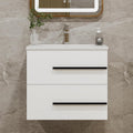 CHYANMOO® 24" Floating  Vanity with Sink, Fluted Drawers   Wall Mounted Storage Cabinet