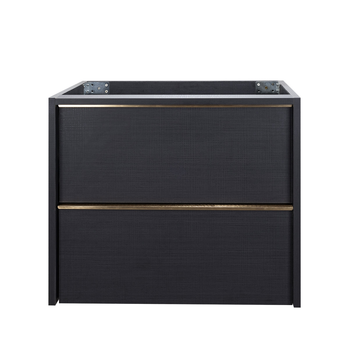 24-Inch Floating Bathroom Vanity with 2 Drawers and Gold Handles