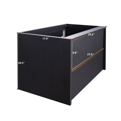 30 Inch Floating Bathroom Vanity with 2 Drawers and Gold Handles