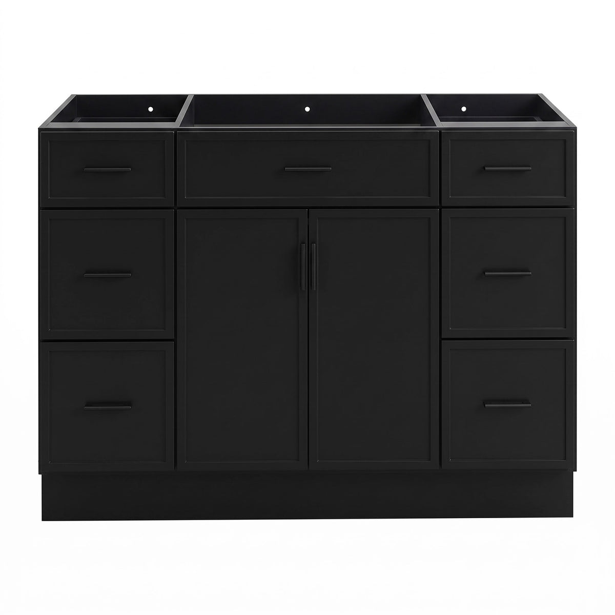 CHYANMOO 48 Inch black Bathroom Vanity with Sink and Drawers