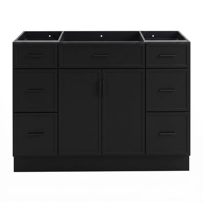 CHYANMOO 48 Inch black Bathroom Vanity with Sink and Drawers