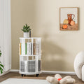 CHYANMOO 360° Rotating Bookshelf with Wheels, 2–5 Tier