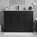 CHYANMOO 48 Inch black Bathroom Vanity with Sink and Drawers