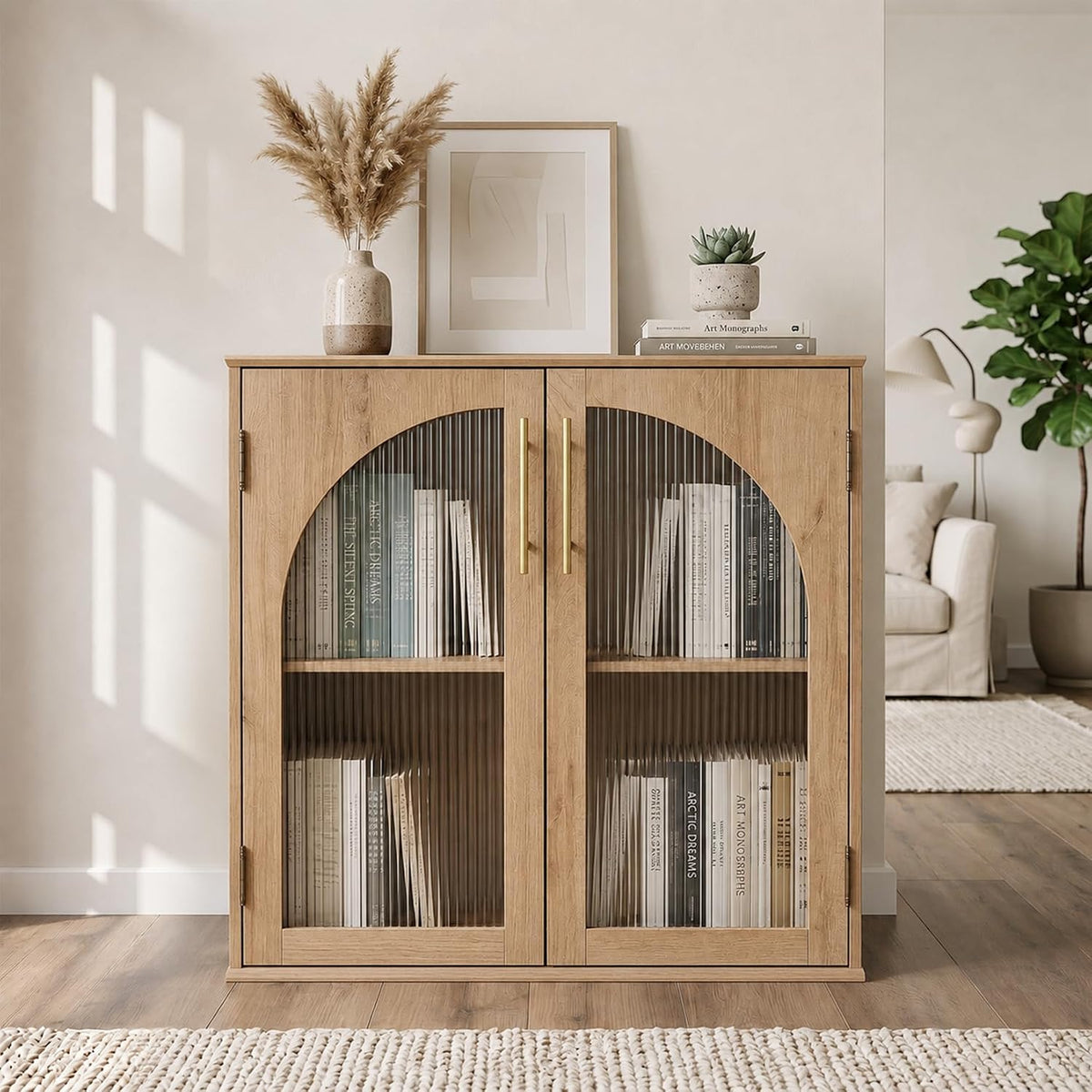 Black sideboard storage cabinet for living room